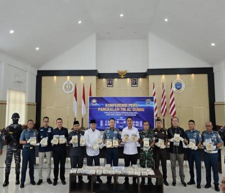 TNI AL Dumai Gagalkan Penyelundupan 48,54 Kg Sabu Jaringan Internasional Bernilai Rp72 Miliar