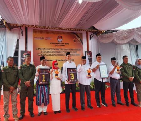 KPU Dumai gelar pleno pengundian nomor urut Paslon Walikota dan Wakil Walikota (foto/bambang)