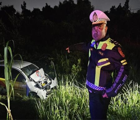 Driver Maxim Pekanbaru Tewas Usai Mobilnya Ditabrak Bus Pelangi yang Salip Sembarangan