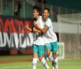 Tim U-17 Indonesia saat melawan Palestina di Kualifikasi Piala AFC U-17 2022.(foto: int) 