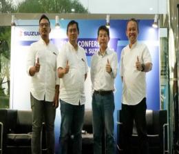 Jajaran manajemen PT SIS saat press conference Bengkel Siaga Suzuki saat musim mudik Lebaran 2023.(foto: istimewa)