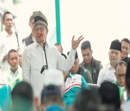 Cawapres Muhaimin Iskandar motivasi kader saat meresmikan Kantor DPW PKB Riau di Kota Pekanbaru (foto/ist)