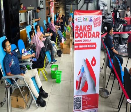 Kegiatan donor darah bareng Capella Group di CDN Riau.(foto: istimewa)