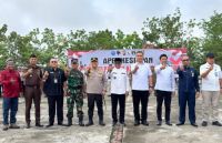 Bupati Zukri memimpin apel Siaga Satgas Anti Narkoba Kabupaten Pelalawan 2026 (foto/Andy)