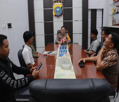 BEM ITP2I bersilaturahmi bersama Kapolres Pelalawan, AKBP Afrizal (foto/Andy)