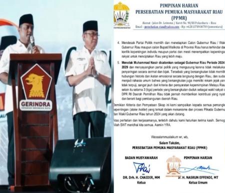 FKPMR dan PPMR tolak calon gubernur M Nasir maju Pilgub Riau (foto/int)