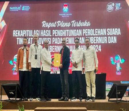 Penetapan Paslon pemenang Pilgub Riau 2024.(foto: sri/halloriau.com)