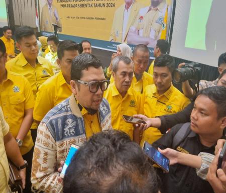 Waketum DPP Golkar Ahmad Doli Kurnia Tandjung memastikan mandat untuk maju sebagai gubernur Riau akan segera diberikan kepada Syamsuar, Rabu (26/6/2024) (foto:rinai/halloriau) 