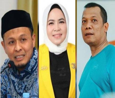 (ki-ka) Bakal Calon Walikota Pekanbaru, Agung Nugroho, Ida Yulita, dan mantan Pj Wako Muflihun (foto/int)