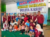 Mahasiswa FBN Air Hitam Unri hadirkan Fun English For Emotion di Panti Asuhan Rumah Bahagia Pelita Kasih (foto/ist)
