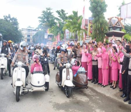 Pisah sambut Kapolres Kabupaten Inhil (foto/Ayendra)