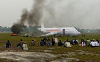 Simulasi penanganan darurat di Bandara SSK II Pekanbaru.(foto: mcr)