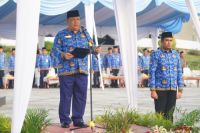 Upacara Hari Koperasi Nasional (Harkopnas) ke-79 tingkat Provinsi Riau di Halaman Kantor Gubernur Riau (foto/ist)