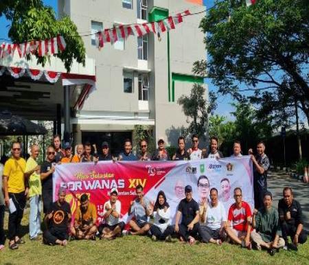 Kontingen Porwanas PWI Riau tiba di Kalsel.(foto: istimewa)