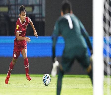 Pemain Timnas Indonesia U-17 saat menjamu Ekuador.(foto: int)