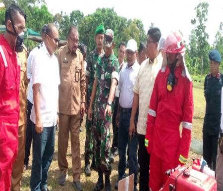 Apel bersama pencegahan Karhutla di lapangan PT Salim Ivomas Pertama, Kecamatan Balai Jaya (foto/zal)