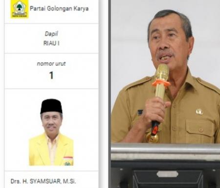 DCT Syamsuar nomor urut 1 dari Golkar untuk DPR RI (foto/int)