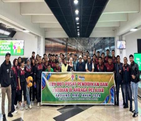 Atlet PPLP Riau jalani tryout ke Bandung.(foto: mcr)