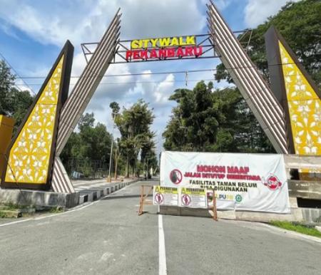 Taman Labuai City Walk Pekanbaru tak kunjung difungsikan (foto/ist)