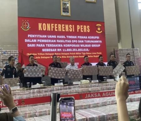 Kejagung Sita Rp11,8 Triliun dari Lima Korporasi Wilmar Group dalam Kasus Korupsi Ekspor CPO