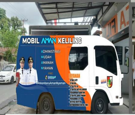 Disdukcapil Pekanbaru pastikan mobil AMAN keliling jangkau 15 kecamatan (foto/int)