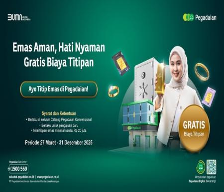 Borong Emas Dahulu, Titip Emas di Pegadaian, Gratis!