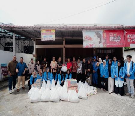 UIR salurkan bantuan untuk korban banjir di Rumbai, Pekanbaru (foto/ist)