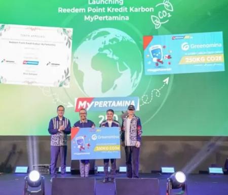 Pertamina Patra Niaga bersama Pertamina NRE meluncurkan program Redeem Point Kredit Karbon MyPertamina.