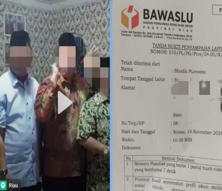 Anggota DPD RI dilaporkan ke Bawaslu Riau atas dugaan tak netral di Pilgubri (foto/ist)