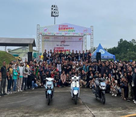Ratusan bikers peserta Sunmori HUT ke-240 Kota Pekanbaru.(foto: mcr)