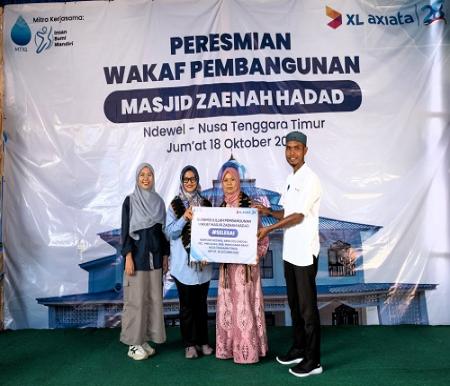 Pembangunan Masjid Zaenah Hadad di Kampung Ndewel, Manggarai Barat, NTT didanai dana wakaf dari manajemen, karyawan serta jamaah MTXL (foto/ist)