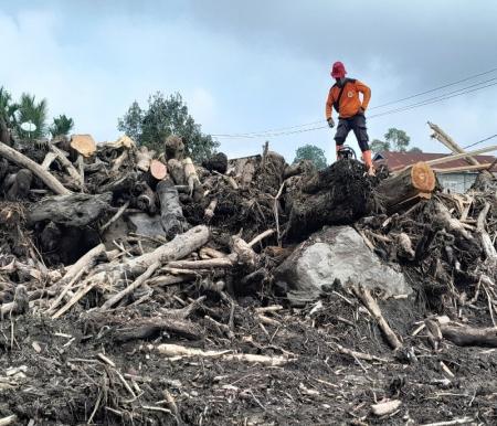 Ilustrasi banjir lahar dingin Gunung Marapi Sumbar telah menewaskan 62 orang (foto/int)