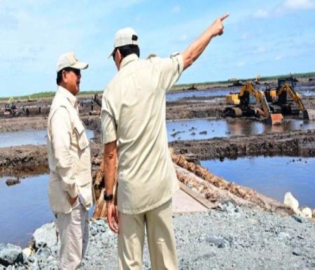 Presiden Prabowo Subianto saat meninjau kegiatan pertanian di Merauke.(foto: detik.com)