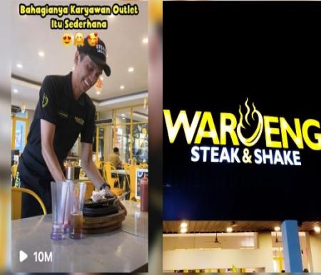 Video Waroeng Steak & Shake viral 10 juta tayangan (foto/ist)