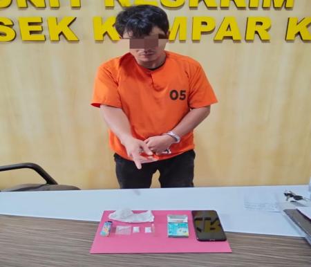 Polsek Kampar Kiri Tangkap Pengedar Sabu di Jalan, 2,19 Gram Barang Bukti Diamankan